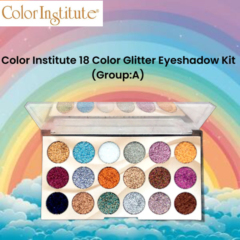 Color Institute 18 Color Glitter Eyeshadow Kit (Group:A)