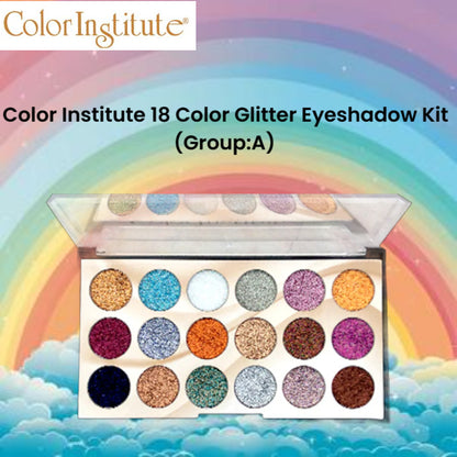 Color Institute 18 Color Glitter Eyeshadow Kit (Group:A)