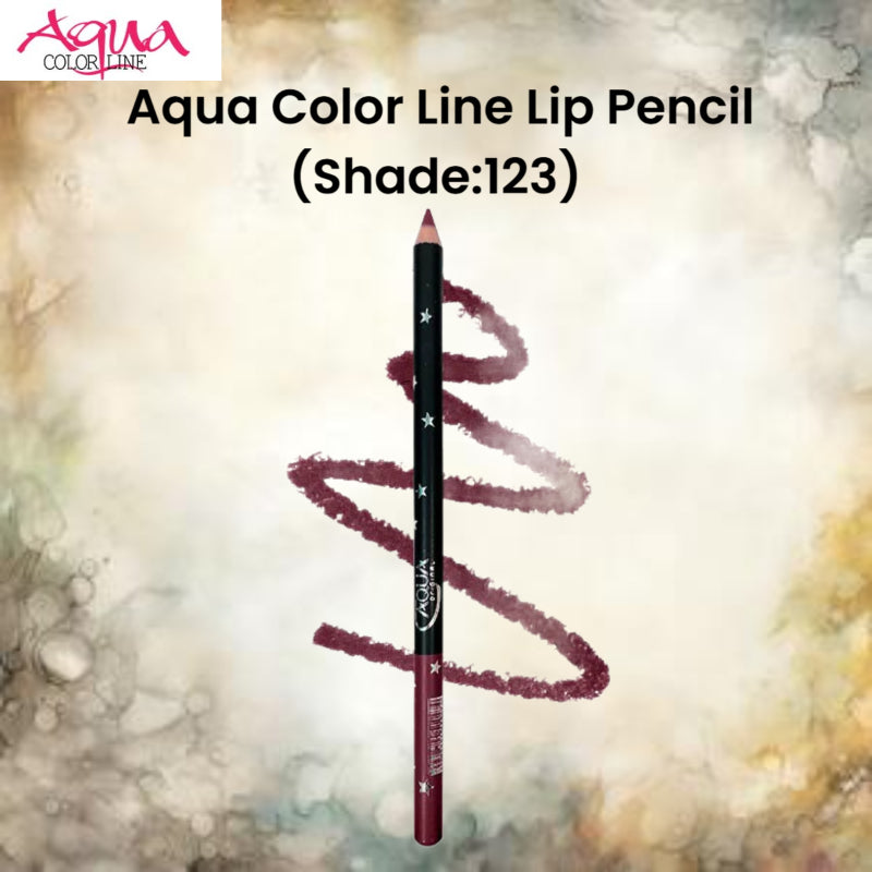 Aqua Color Line Lip Pencil (Shade:123)