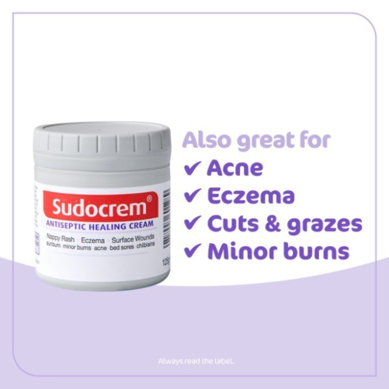 Sudocrem Antiseptic Nappy Rash Healing Cream 125 g Soothes & Protects Baby Skin