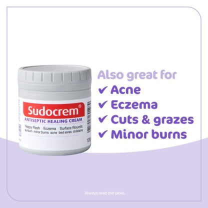 Sudocrem Antiseptic Nappy Rash Healing Cream 125 g Soothes & Protects Baby Skin