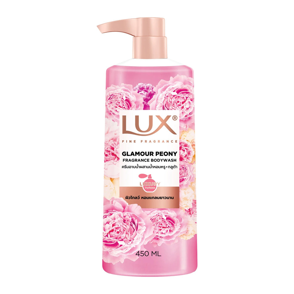 Lux Fine Fragrance Glamour Peony Body Wash 450ml – Luxurious Shower Gel for Soft, Smooth & Long Lasting Floral Fragrance Skin