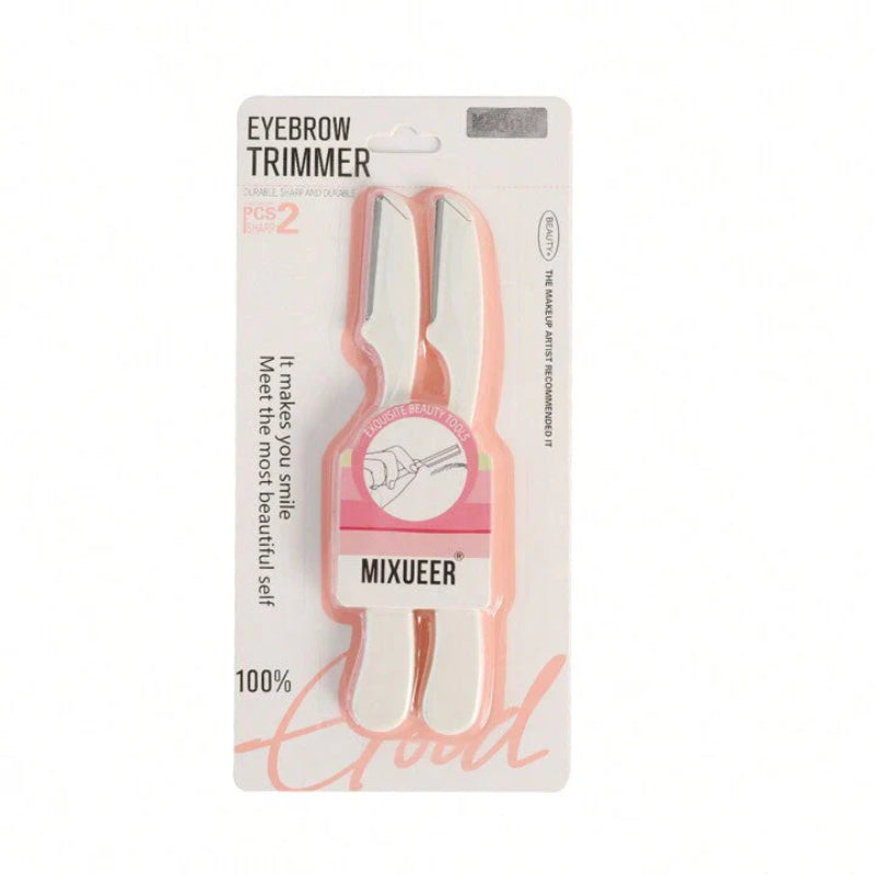 Mixueer Eyebrow Trimmer 2 Pcs Sharp Razor for Precise Shaping (2 Pieces)