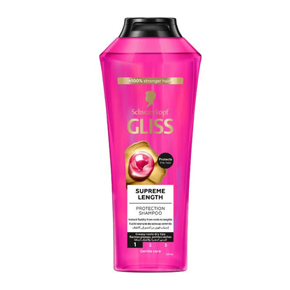 Schwarzkopf Gliss Supreme Length Protection Shampoo 400ml – Gentle Care for Long, Healthy Hair