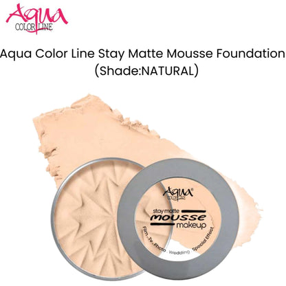 Aqua Color Line Stay Matte Mousse Foundation (Shade:Natural)