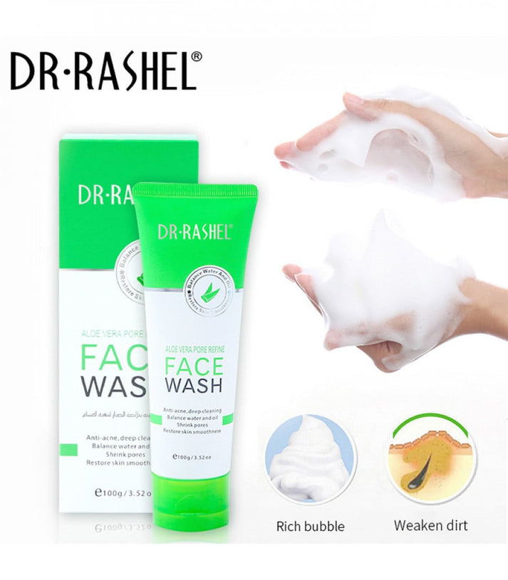 Dr. Rashel Aloe Vera Pore Refine Face Wash 100 g Gentle Cleansing & Pore Care