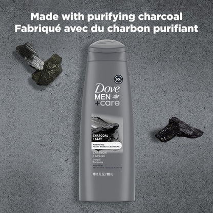 Dove Men+Care Charcoal + Clay Purifying Shampoo 355ml