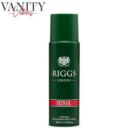 Riggs London Patrol Perfumed Deodorant Body Spray 250ml Long-Lasting Fresh & Masculine Fragrance