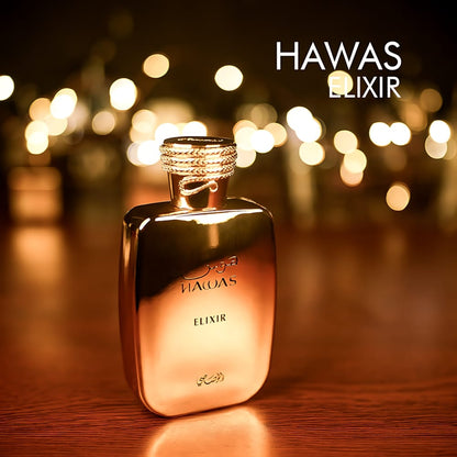 Rasasi Hawas Elixir Eau de Parfum for Men 100ml Long-Lasting Fresh & Masculine Fragrance
