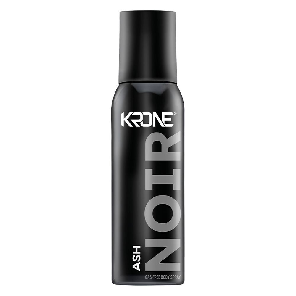Krone Noir Ash Gas-Free Body Spray 120ml Long-Lasting Fresh & Masculine Fragrance