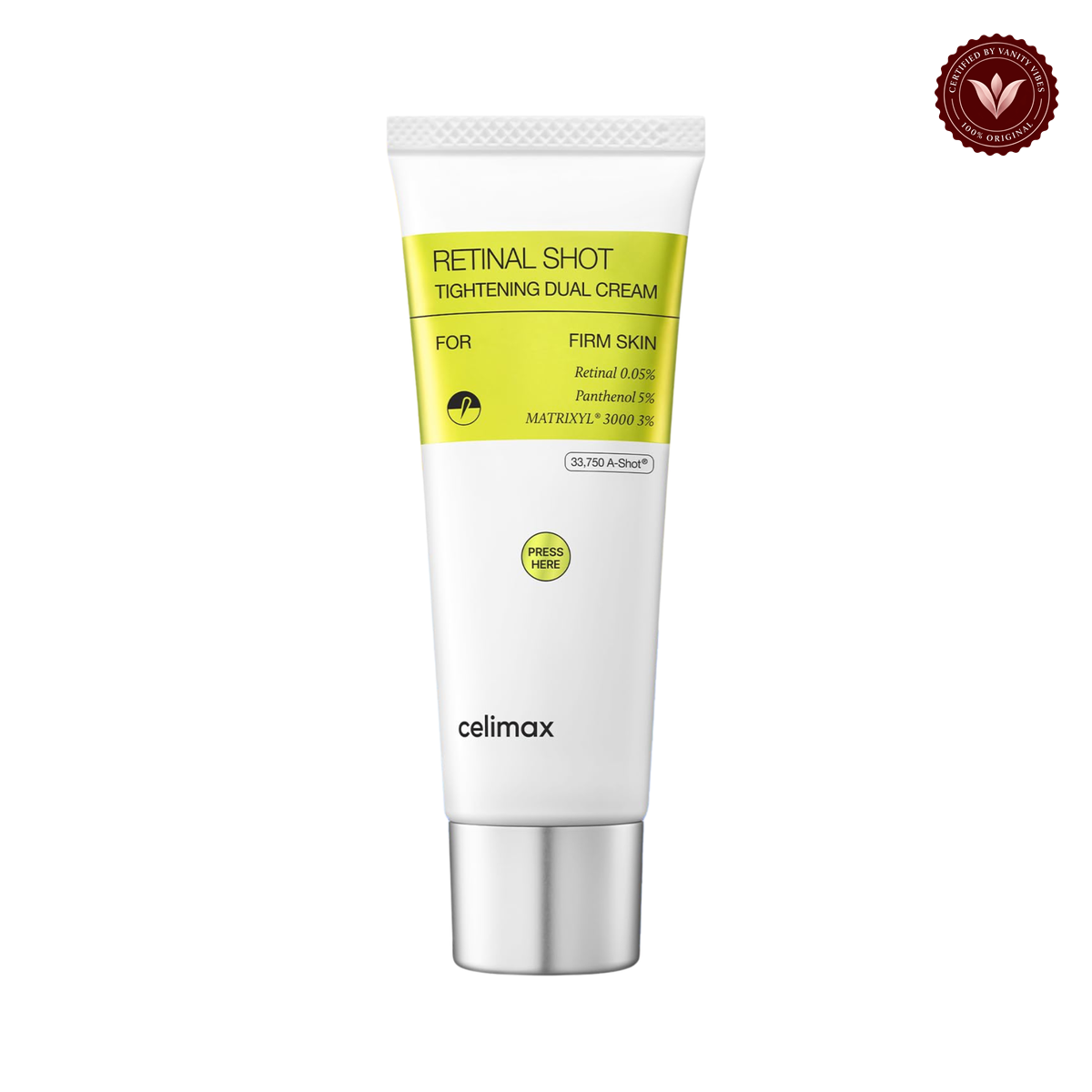 Celimax Vita-A Retinal Shot Tightening Dual Cream 50ml product on white background
