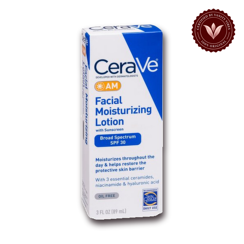 CeraVe Acne AM Facial Moisturizing (SPF30)Lotion with Sunscreen -89ml (USA STOCK BOX) — alternate view