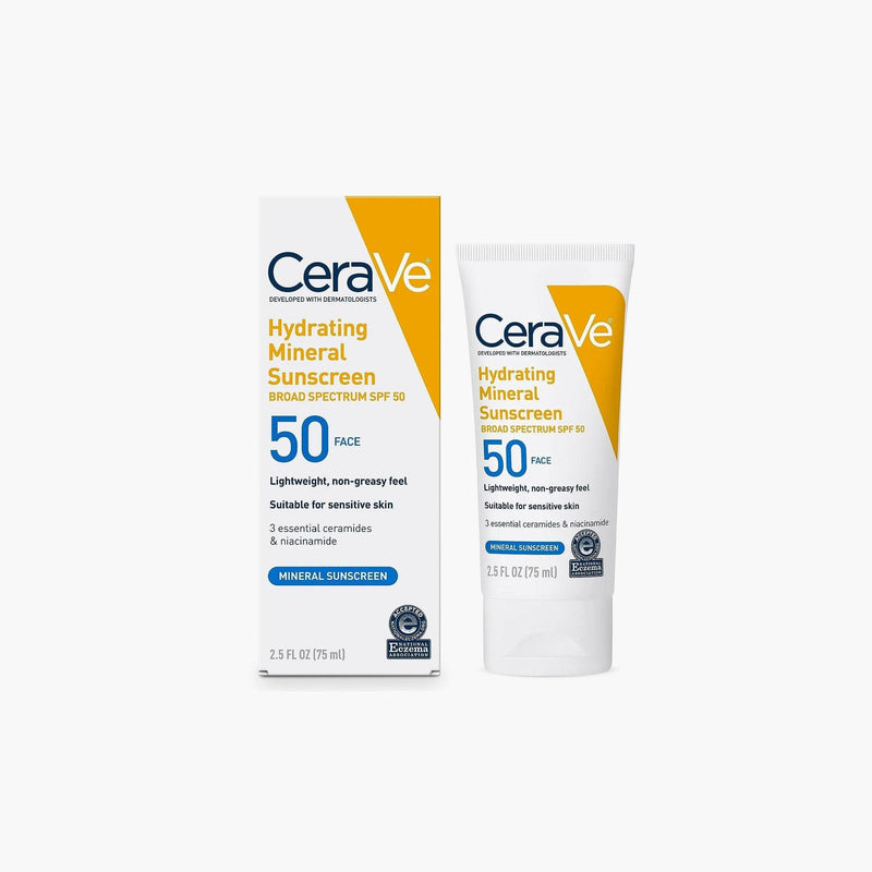 CeraVe Hydrating Mineral Sunscreen SPF 50 Face Lotion-75ml (USA STOCK WITH BOX) supporting product gallery image