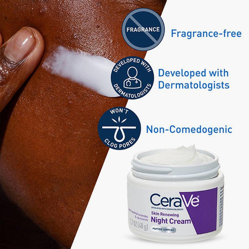 CeraVe Skin Renewing Night Cream 1.7 oz (48g) supporting product gallery image