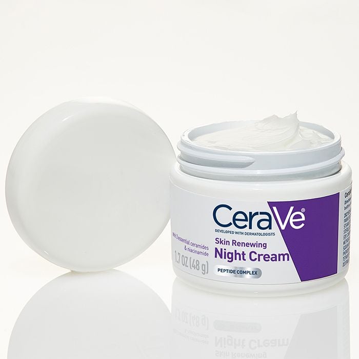 CeraVe Skin Renewing Night Cream 48 g open jar product view