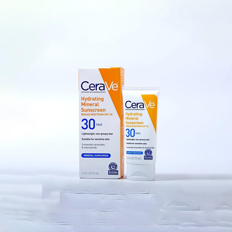 CeraVe Hydrating Mineral Sunscreen SPF 30 Face Lotion 75 ml with carton