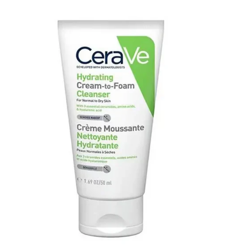 CeraVe Hydrating Cream-to-Foam Cleanser 50 ml product view