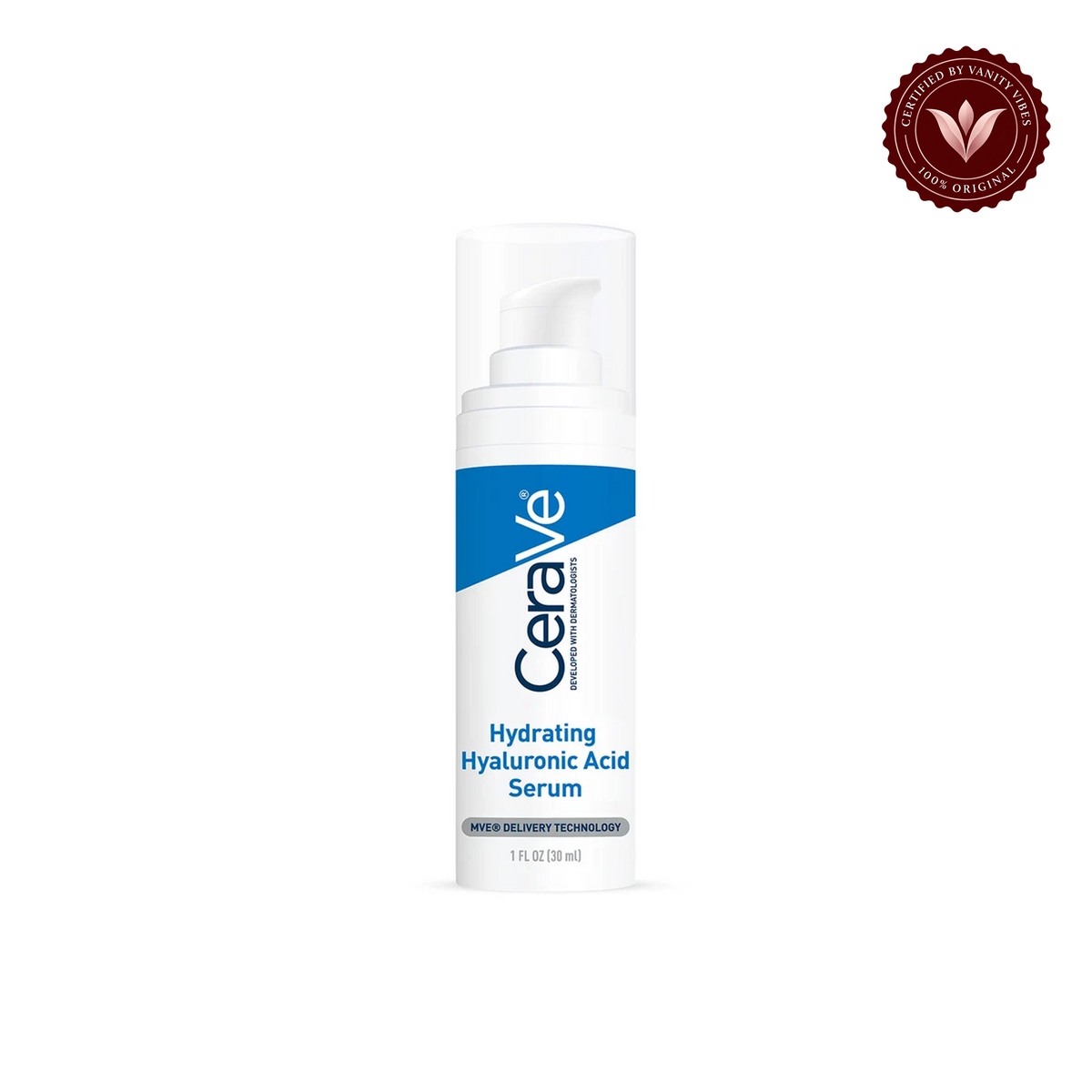 CeraVe Hydrating Hyaluronic Acid Serum 30ml front with Vanity Vibes badge