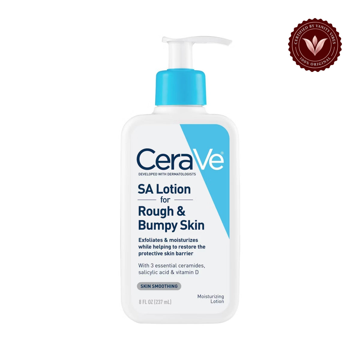 CeraVe Renewing SA Lotion 237ml front product photo on white with Vanity Vibes badge