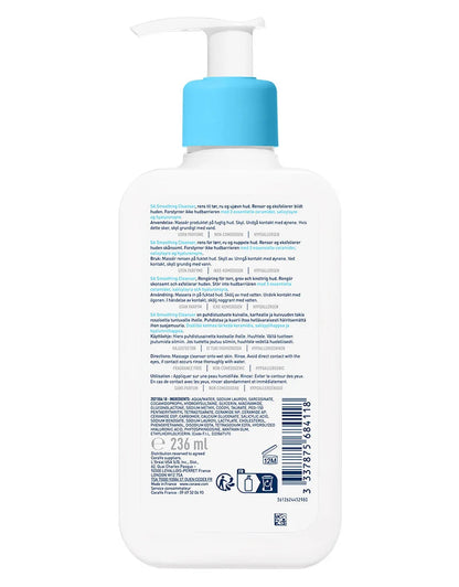 CeraVe SA Smoothing Cleanser 236ml back label and barcode