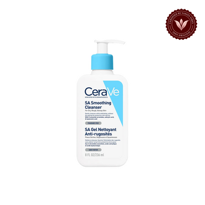 CeraVe SA Smoothing Cleanser 236ml front on white with Vanity Vibes badge