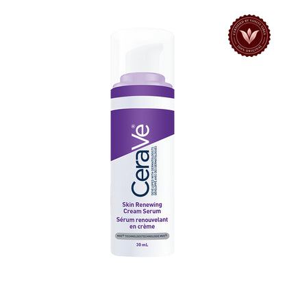 Cerave Skin Renewing Cream Serum (30ml) front product photo on white with Vanity Vibes badge