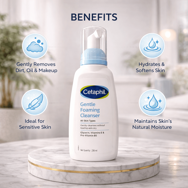 Cetaphil - Gentle Foaming Cleanser Dry To Normal Sensitive Skin (236ml) — alternate product image