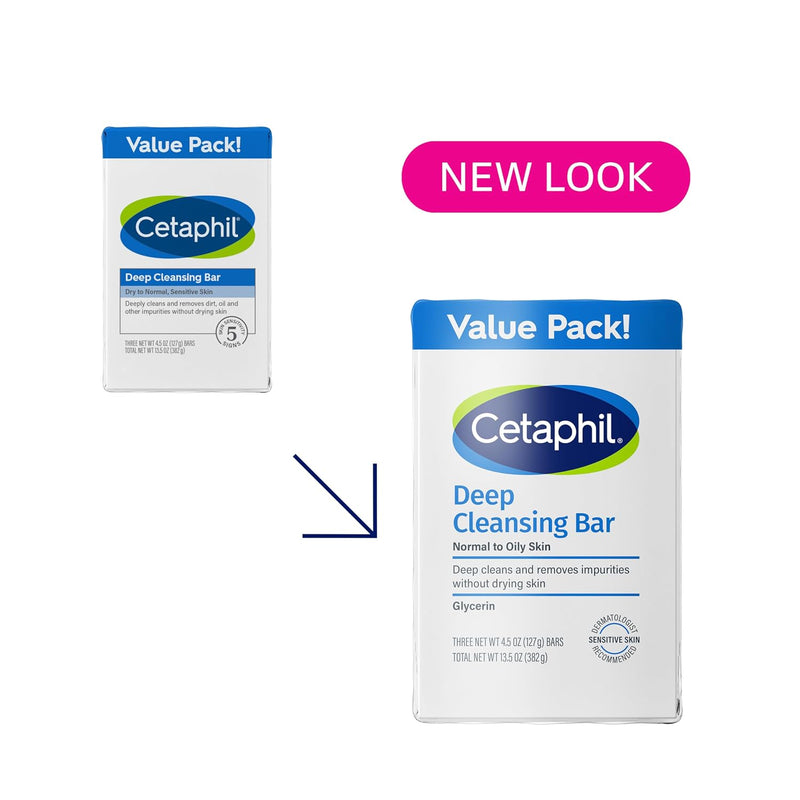 Cetaphil Deep Cleansing Bar Soap 127g all skin type (Pack of 3) — alternate product image