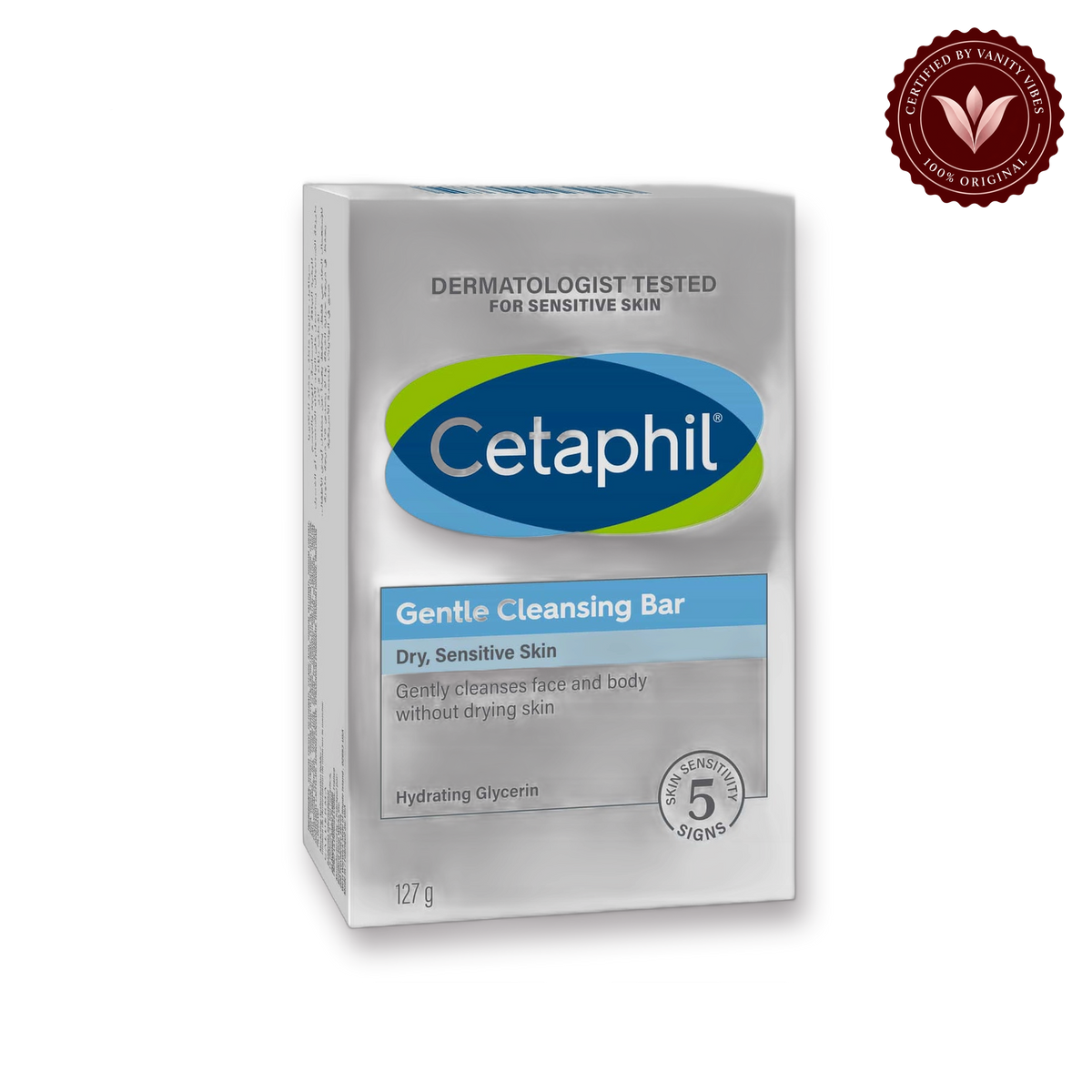 Cetaphil Gentle Cleansing Bar for Dry, Sensitive Skin-127g — front product image