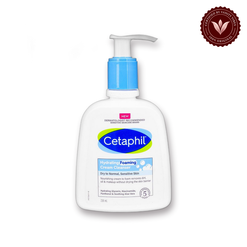 Cetaphil Hydrating Foaming Cream Cleanser-236ml — front product image