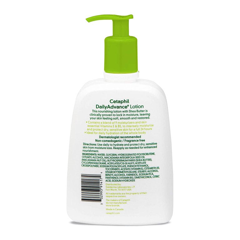 Cetaphil Daily Advance Lotion With Shea Butter - 473Ml — alternate product image