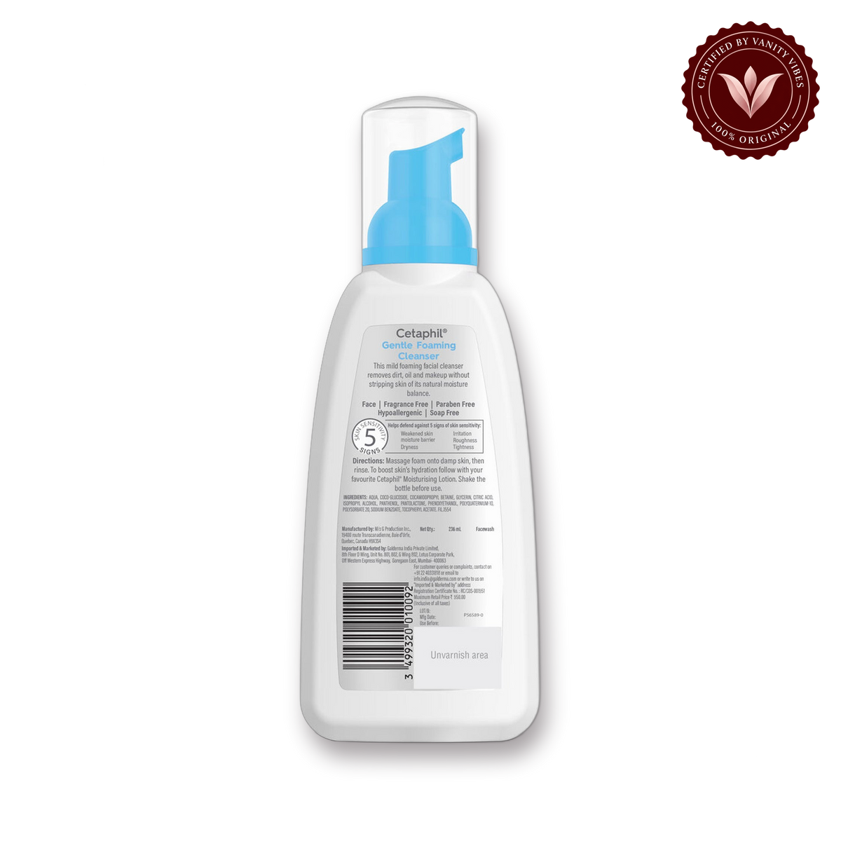 Cetaphil - Gentle Foaming Cleanser Dry To Normal Sensitive Skin (236ml) - secondary view