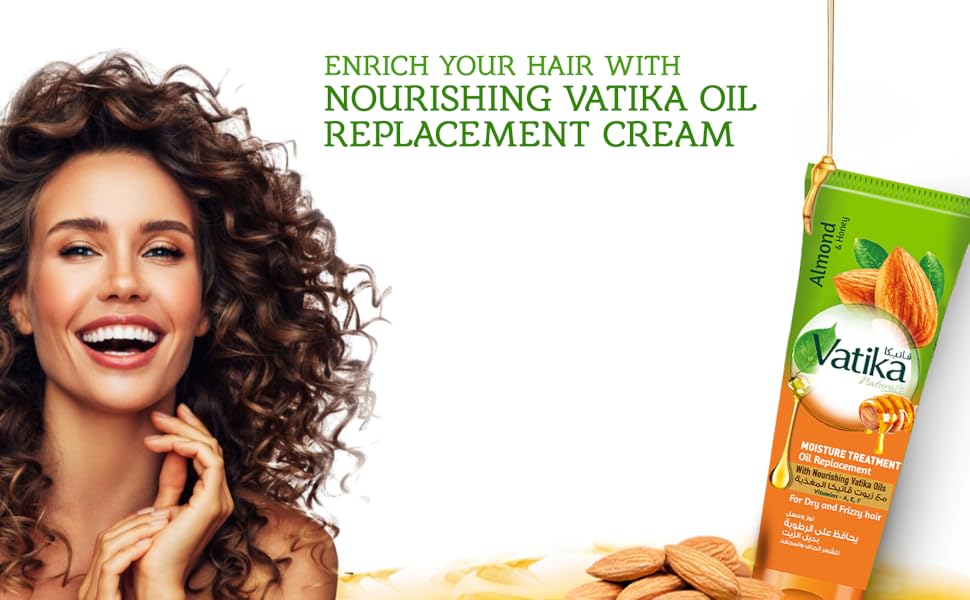 Vatika Naturals Almond & Honey Moisture Treatment Oil Replacement 200ml For Dry & Frizzy Hair