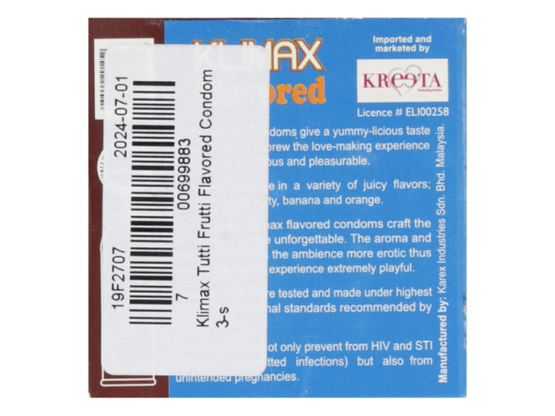 INNO klimax flavored tuttifruti Condom 2 pieces