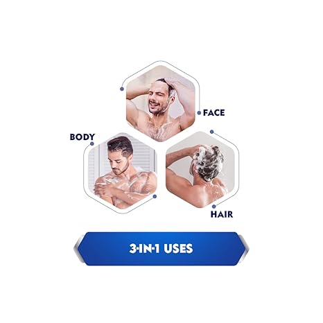 Nivea Men 3 in 1 Energy 24H Fresh Effect Shower Gel 250ml
