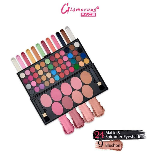 Glamorous Face 24+24+9 Matte, Velvet Eyeshade & Blushon Kit