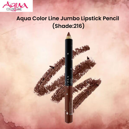Aqua Color Line Jumbo Lipstick Pencil (Shade:216)