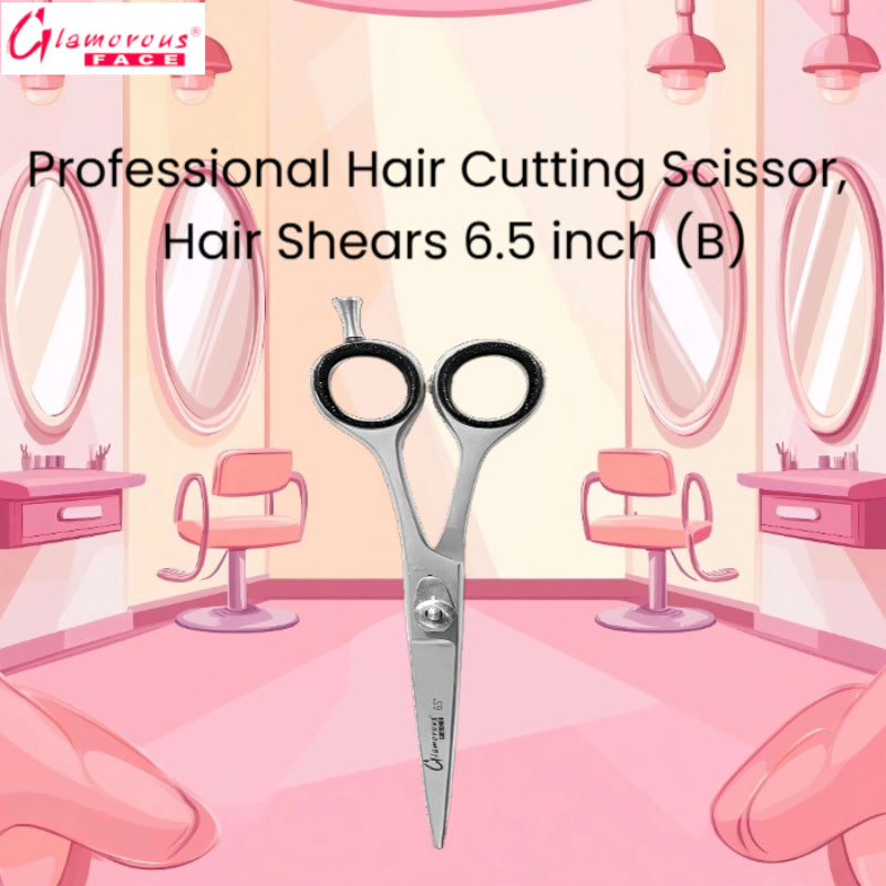 Glamorous Face Professional Hair Cutting Scissor, Hair Shears 6.5 inch (B)