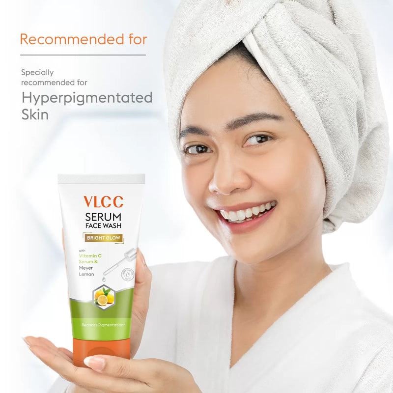 VLCC Bright Glow Serum Face Wash with Vitamin C Serum & Meyer Lemon 150ml