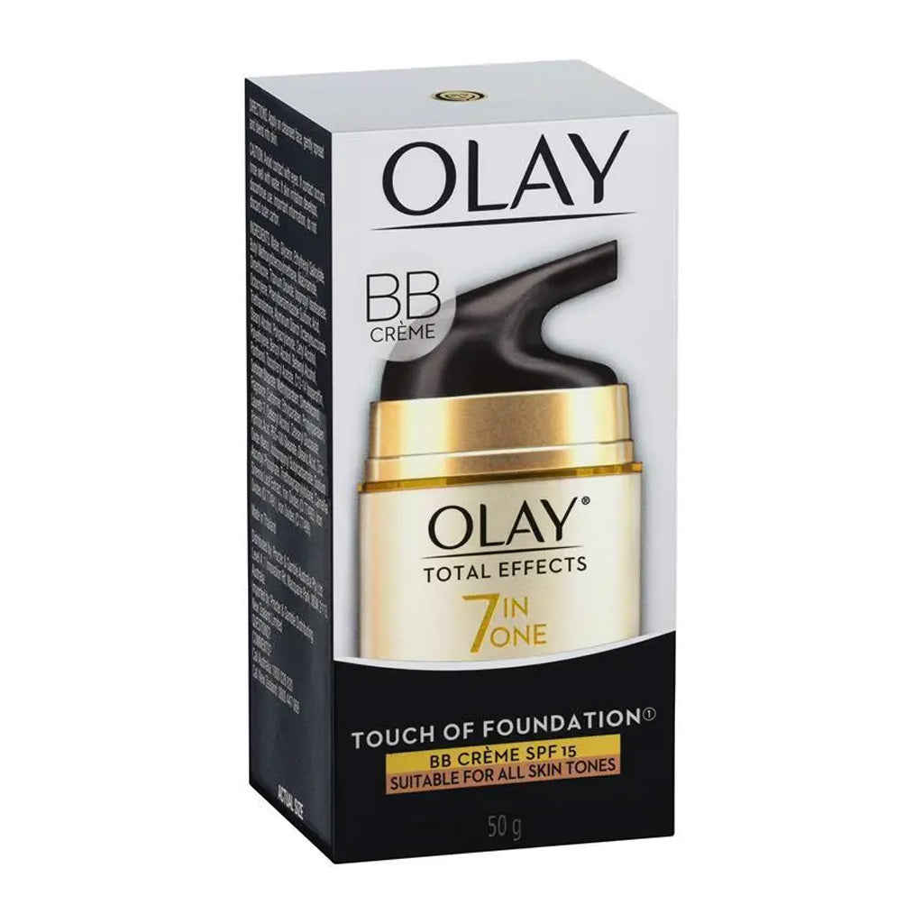 Olay Total Effects 7-in-1 Touch of Foundation BB Creme SPF15 50g – Anti-Aging & Lightweight Coverage