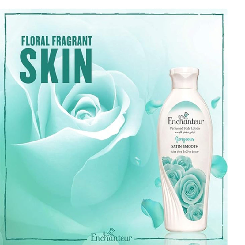 Enchanteur Gorgeous Perfumed Body Lotion 100ml - Deep Moisturizing Floral Fragrance Lotion for Soft, Smooth & Radiant Skin Da