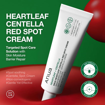 Anua Heartleaf + Centella Red Spot Cream 30 g Soothing & Redness Relief Cream (K Beauty)