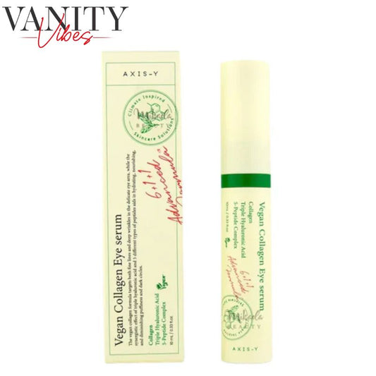 AXIS-Y Vegan Collagen Eye Serum 10 ml Reduces Puffiness & Smooths Fine Lines 10ml (K Beauty)