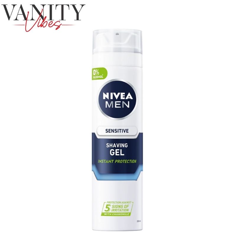 Nivea Men Sensitive Shaving Gel for Sensitive Skin 200ml (Smooth & Irritation-Free Shave)