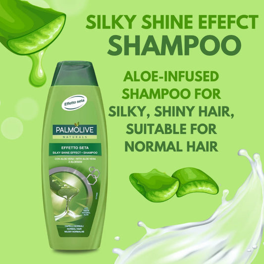 Palmolive Effetto Seta Naturals Silky Shine Aloe Vera Shampoo For Normal Hair 350ml