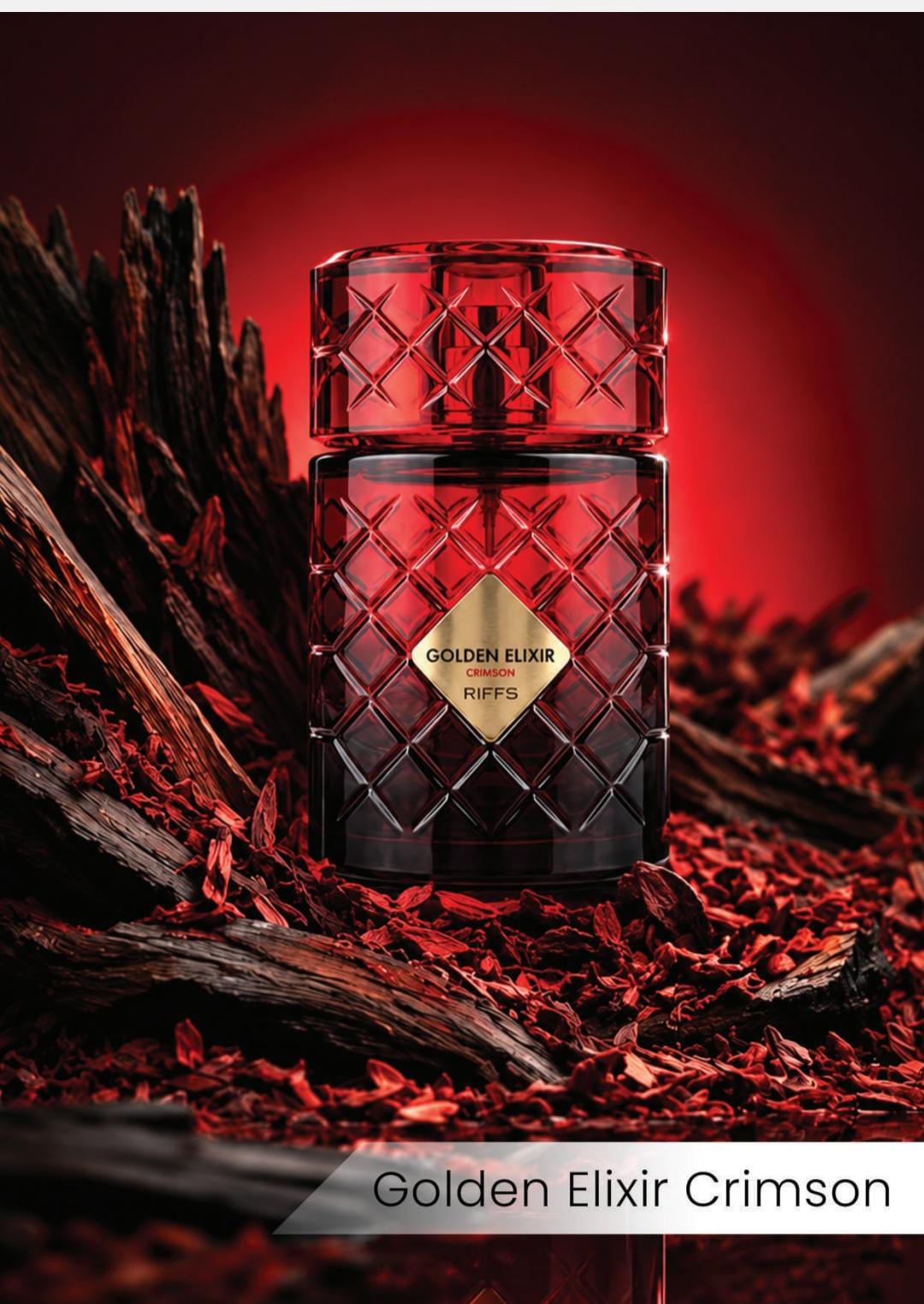 Riiffs Golden Elixir Crimson product scene without Vanity Vibes seal