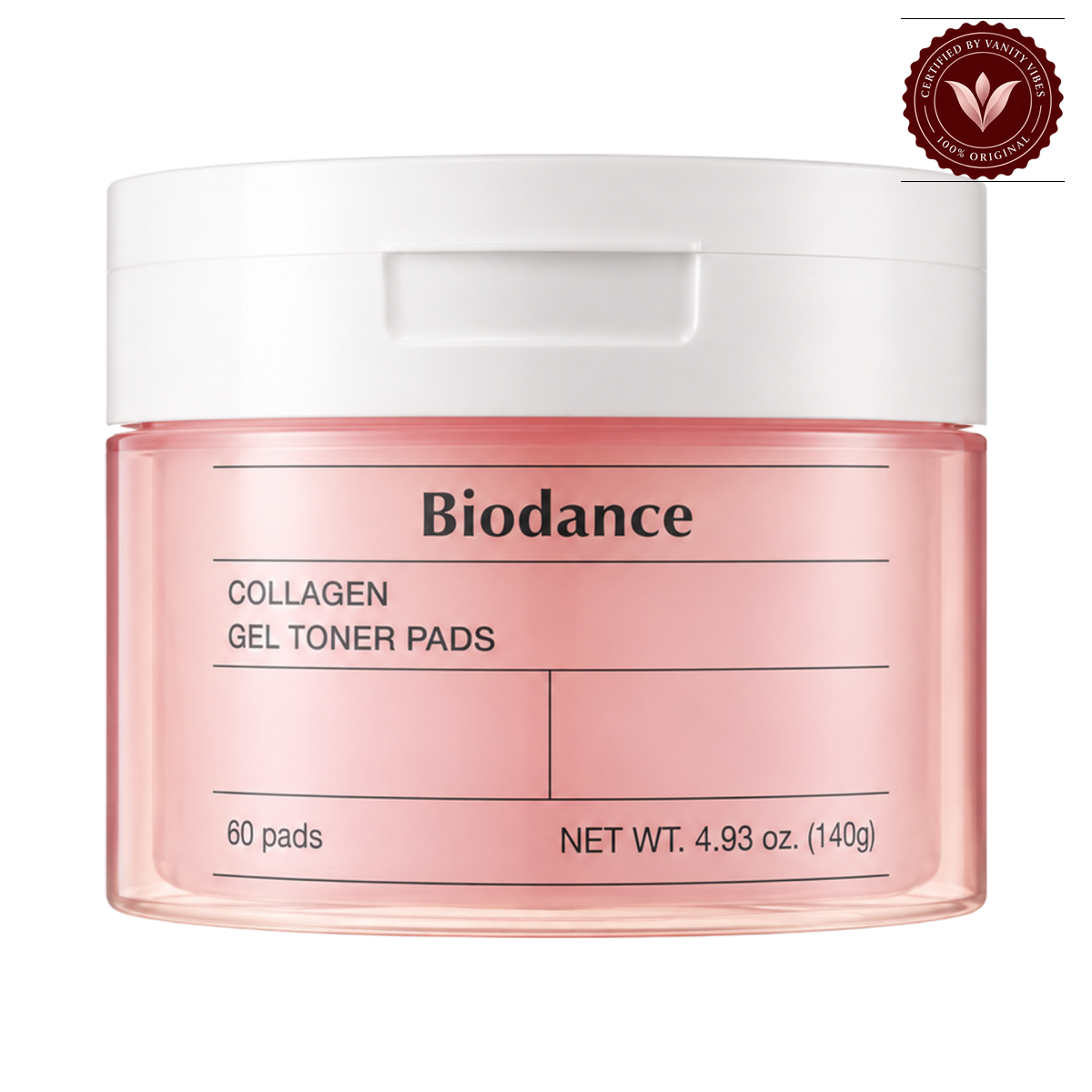Biodance Collagen Gel Toner Pads – 60 Pads on a clean white background with Vanity Vibes badge