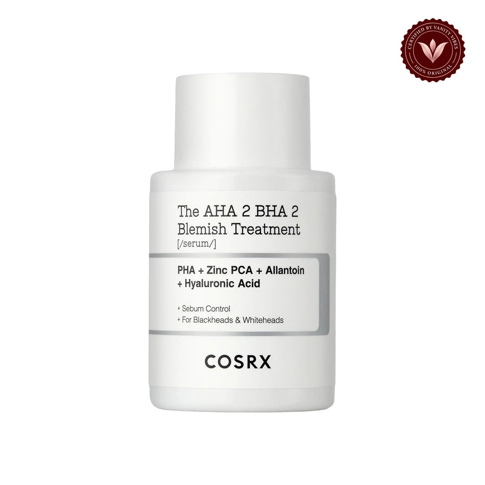 COSRX The AHA 2 BHA 2 Blemish Treatment Serum front product image on white background