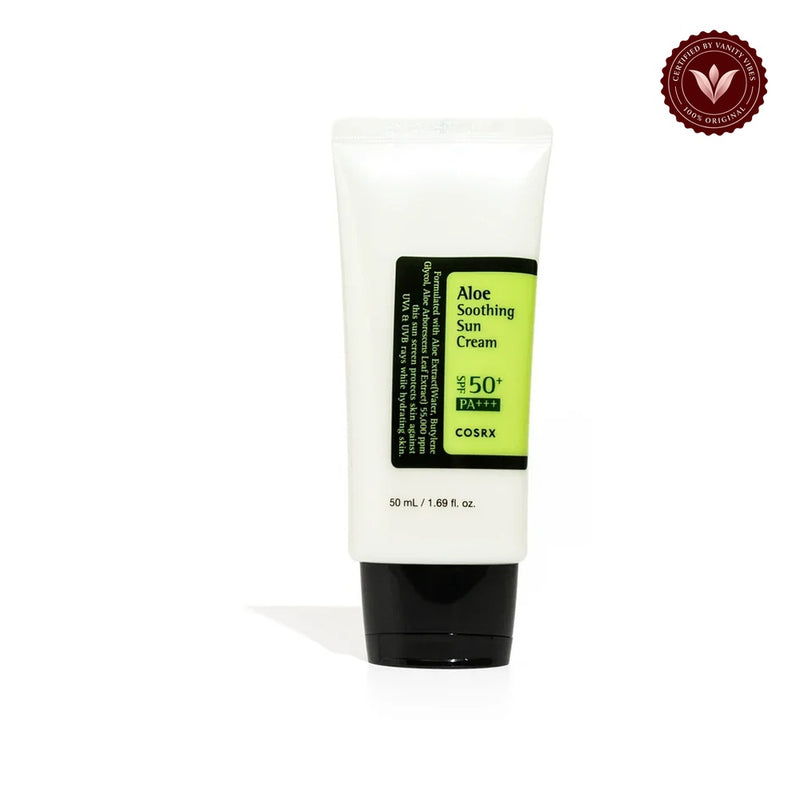 COSRX Aloe Soothing Sun Cream SPF50 PA+++ 50ml front product image on white background