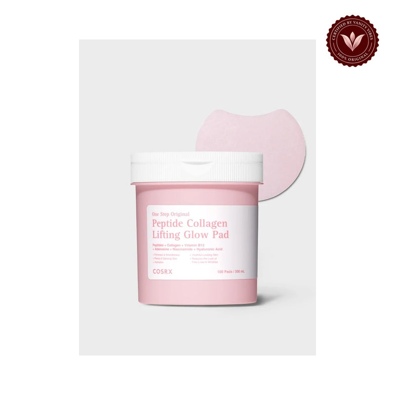 COSRX One Step Original Peptide Collagen Lifting Glow Pad front product image on white background